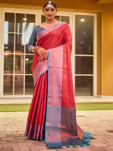 Anouk Ethnic Motifs Woven Design Zari  Kanjeevaram Saree