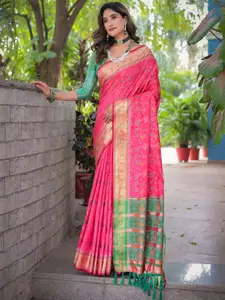 Anouk Floral Woven Design Kanjeevaram Saree