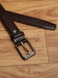 Peter England Men Textured Leather Formal Belt