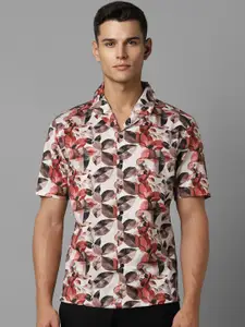 Louis Philippe Sport Men Slim Fit Cuban Collar Floral Printed Casual Shirt