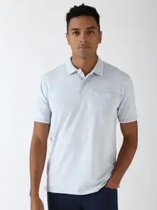 Peter England Men Conversational Printed Polo Collar Cotton T-shirt