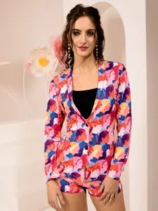 TANDUL Graphic Printed Blazer With Shorts