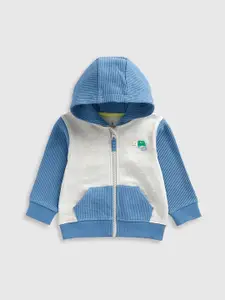 mothercare Boys Antimicrobial Colourblocked Hood Cotton Front-Open Sweatshirt