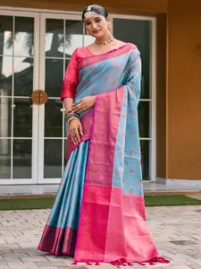 Anouk Floral Zari Kanjeevaram Saree