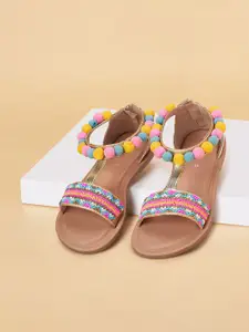 Pantaloons Junior Girls Embellished Open Toe Flats