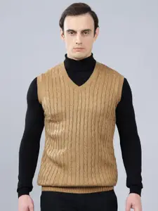 Cantabil Men Cable Knit Sweater Vest