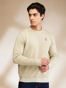Being Human Men Solid Round Neck Cotton Pullover Sweatshirt