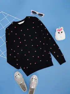 Pantaloons Junior Girls Geometric Printed Pullover Sweaters