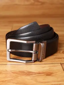 Louis Philippe Men Textured Leather Reversible Formal Belt