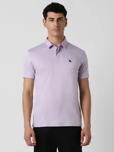 Van Heusen Sport Men Solid Polo Collar Cotton T-shirt