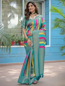 Anouk Striped Zari Silk Blend Kanjeevaram Saree