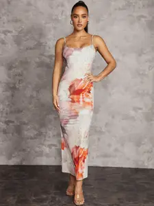 TANDUL Floral Print Maxi Dress