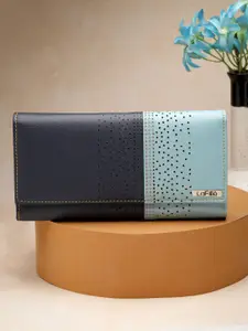 LaFille Colourblocked Cut Work Two Fold Wallet