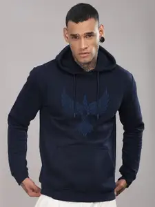 ADRO Men Graphic Printed Hooded Pullover Sweatshirt