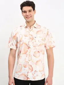 Allen Solly Men Spread Collar Floral Printed Cotton Slim Fit Casual Shirt