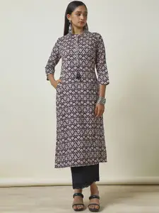 Soch Ethnic Motifs Printed Round Neck Straight Kurta