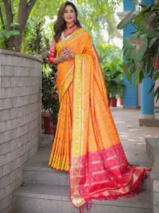 Anouk Floral Woven Design Zari Kanjeevaram Saree