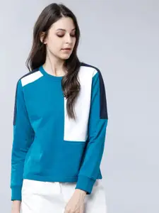 Tokyo Talkies Women Colourblocked Pullover Sweatshirt