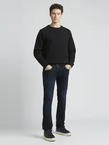 Pepe Jeans Men Solid Round Neck Cotton Pullover Sweatshirt