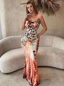 TANDUL Women Print Maxi Dress