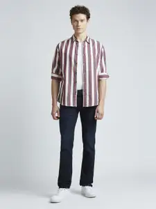 Pepe Jeans Men Vertical Striped Cotton Casual Shirt