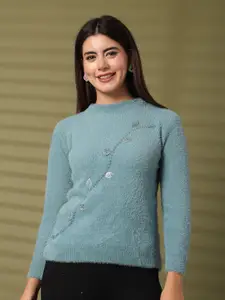 Clora Creation Women Embellished Woollen Pullover