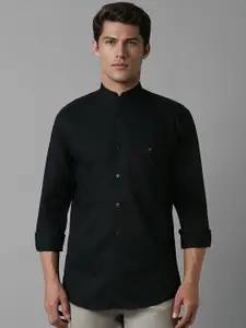 Louis Philippe Sport Men Slim Fit Band Collar Pure Cotton Casual Shirt