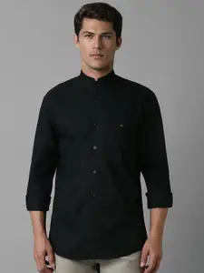 Louis Philippe Sport Men Slim Fit Band Collar Pure Cotton Casual Shirt