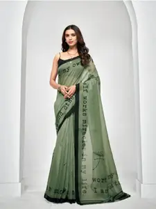 Sangria Digital Printed Saree With Blouse