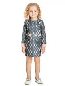 Peppermint Black Satin A-Line Dress