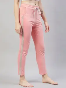 Blinkin Women Pink Cotton Lounge Pants