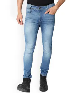 Pepe Jeans Men Blue Slim Fit Clean Look Heavy Fade Stretchable Jeans