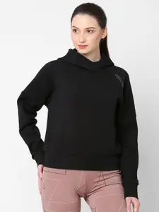 ASICS Women Black Solid Cotton Pullover Sweatshirts