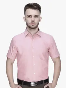 Southbay Men Peach-Coloured Smart Tailored Fit Formal Shirt