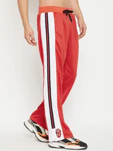 FUGAZEE Men Red Solid Relaxed-Fit Track Pants