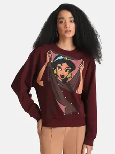 Kazo Women Brown Jasmine Printed Sweatshirt