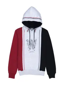 Status Quo Boys Red & Black Colourblocked Hooded Sweatshirt