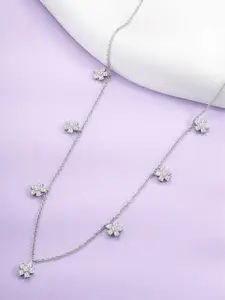 Peora Sterling Silver Rhodium-Plated Necklace