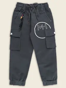 Wish Karo Boys Mid-Rise Stretchable Cotton Cargos Jeans