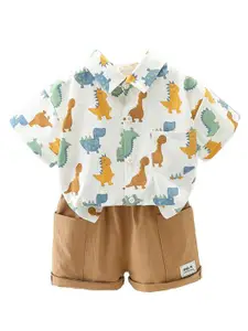 StyleCast x Revolte Boys Printed Shirt with Shorts