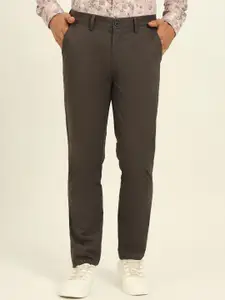 JADE BLUE Men Mid-Rise Slim Fit Trousers