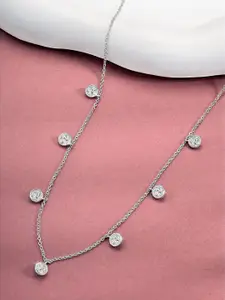 Peora Sterling Silver Rhodium-Plated Meenakari Necklace