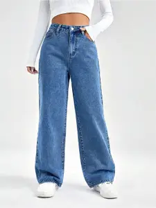 TYFFYN Women Classic Wide Leg High-Rise Stretchable Jeans
