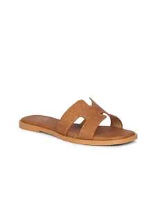 Viviblu Women Textured Open Toe Flats