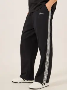 Styli Men Wide Pintuck Open Hem Oversize Jogger