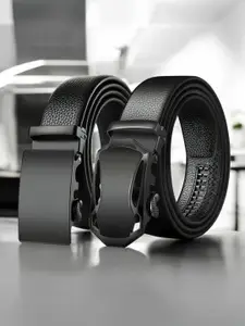 Provogue Men Pack Of 2 PU Textured Formal Belt