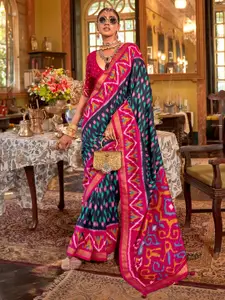 elora Ethnic Motifs Printed Patola Saree