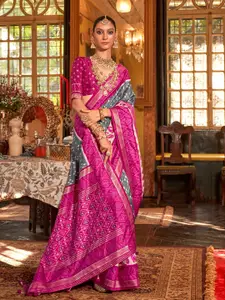 elora Designer Geometric Printed Patola Saree