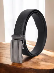 The Roadster Lifestyle Co Men Textured Auto Lock Buckle Formal Belt