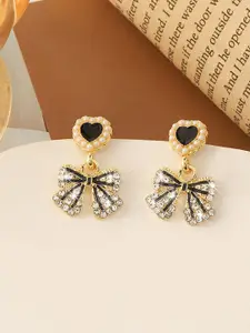 VAGHBHATT Heart Shaped Drop Earrings